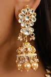 Buy_Namasya_Gold Plated Beads, Diamonds Kundan Embellished Necklace Set _Online_at_Aza_Fashions