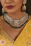 Buy_Namasya_Green Kundan Studded Necklace Set _Online_at_Aza_Fashions