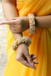 Buy Vaidaan Multi Color Pearls, Beads Chitra Embellished Bangle - Single Pc at Aza Fashions Buy_Vaidaan_Multi Color Pearls, Beads Chitra Embellished Bangle - Single Pc _at_Aza_Fashions