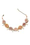 Shop_Vaidaan_Multi Color Pearl Induleka Embellished Choker _at_Aza_Fashions