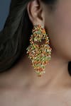 Buy_Vaidaan_Multi Color Pearl Kamli Bead Embellished Earrings _at_Aza_Fashions