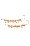 Shop_Vaidaan_Multi Color Pearl Nivasini Bead Embellished Anklets - Set Of 2 _at_Aza_Fashions