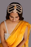 Buy_Vaidaan_Multi Color Pearl Nivasini Bead Embellished Hair Band _at_Aza_Fashions