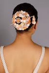 Shop_Vaidaan_Multi Color Pearl Nivasini Bead Embellished Hair Bun - Set Of 2 _at_Aza_Fashions