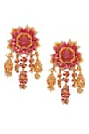 Buy_Vaidaan_Multi Color Enamel Shubhangi Embroidered Earrings _at_Aza_Fashions