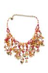 Shop_Vaidaan_Multi Color Pearl Mohini Bead Embellished Choker _at_Aza_Fashions