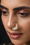 Buy_Paisley Pop_Gold Plated Kundan Umrao Nose Pin _at_Aza_Fashions