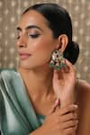 Paisley Pop_Multi Color Kundan Zienna Navrattan Earrings _at_Aza_Fashions