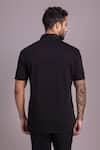 Shop_AMIT ARORA_Black Cotton Knit Half Sleeve T-shirt _at_Aza_Fashions