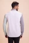 Shop_AMIT ARORA_White Cotton Knit Button Down Shirt _at_Aza_Fashions