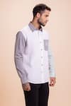 Buy_AMIT ARORA_White Cotton Knit Button Down Shirt _Online_at_Aza_Fashions