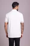 Shop_AMIT ARORA_White Cotton Knit Plain Half Sleeve T Shirt _at_Aza_Fashions