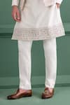 Buy_AMIT ARORA_White Bundi Silk Embroidery Floral Mandala Kurta Set _Online_at_Aza_Fashions