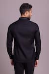 Shop_AMIT ARORA_Black Cotton Lycra Plain Full Sleeve Shirt _at_Aza_Fashions