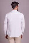 Shop_AMIT ARORA_White Cotton Knit Solid Full Sleeve Shirt _at_Aza_Fashions