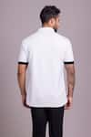 Shop_AMIT ARORA_White Cotton Knit Threadwork Placed T-shirt _at_Aza_Fashions