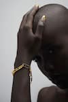 Buy_Anaash_Gold Plated Linked Paper Clip Bracelet _at_Aza_Fashions