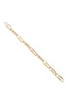 Buy_Anaash_Gold Plated Linked Paper Clip Bracelet _Online_at_Aza_Fashions