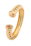 Anaash_Gold Plated Screw Twisted Cuff Bangle _at_Aza_Fashions