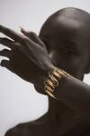 Anaash_Gold Plated Paper Clip Cuff Bangle _Online_at_Aza_Fashions