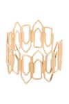 Anaash_Gold Plated Paper Clip Cuff Bangle _at_Aza_Fashions