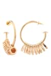 Shop_Anaash_Gold Plated Locknut Hoops _at_Aza_Fashions