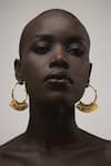 Anaash_Gold Plated Locknut Hoops _Online_at_Aza_Fashions