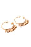 Anaash_Gold Plated Locknut Hoops _at_Aza_Fashions