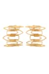 Shop_Anaash_Gold Plated Paper Clip Bundle Hoops _at_Aza_Fashions