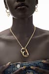 Anaash_Gold Plated Can Opener Pendant Necklace _Online_at_Aza_Fashions