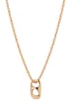 Anaash_Gold Plated Petite Can Opener Pendant Necklace _Online_at_Aza_Fashions