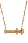 Buy_Anaash_Gold Plated Cap Screw Pendant Necklace _Online_at_Aza_Fashions