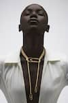 Buy_Anaash_Gold Plated Paper Clip Lasso Necklace _Online_at_Aza_Fashions