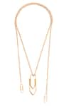 Buy_Anaash_Gold Plated Paper Clip Lasso Necklace 