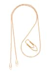 Anaash_Gold Plated Paper Clip Lasso Necklace _Online