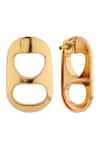 Anaash_Gold Plated Dramatic Can Opener Studs _at_Aza_Fashions