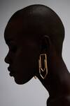 Buy_Anaash_Gold Plated Paper Clip Studs _at_Aza_Fashions