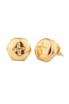 Shop_Anaash_Gold Plated Screw Stud Earrings _at_Aza_Fashions