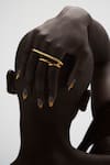 Buy_Anaash_Gold Plated Trinity Ring _at_Aza_Fashions