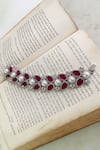 Shop_Prerto_Red Pearl Ruby Leaflet Choker _at_Aza_Fashions