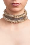 Buy_Rejuvenate jewels_White Beads Razia Sultana Choker _at_Aza_Fashions