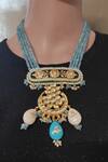 Shop_Rejuvenate jewels_Blue Stone Sita Devi Necklace _at_Aza_Fashions