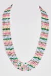 Shop_Rejuvenate jewels_Multi Color Stone Rang Barse Necklace _at_Aza_Fashions