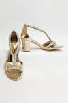 THE ALTER_Gold Rhinestone Embellished Block Heels _Online