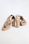 THE ALTER_Beige Tasseled Platform Block Heels _at_Aza_Fashions