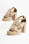 Buy_THE ALTER_Beige Tasseled Platform Block Heels _Online