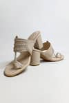 THE ALTER_Beige Kolhapuri Block Heels _at_Aza_Fashions