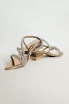 Buy_THE ALTER_Rose Gold Rhinestone Kiara Embellished Strap Sandals _Online_at_Aza_Fashions