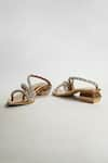 THE ALTER_Rose Gold Rhinestone Kiara Embellished Strap Sandals _at_Aza_Fashions