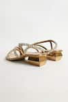 Shop_THE ALTER_Rose Gold Rhinestone Kiara Embellished Strap Sandals 